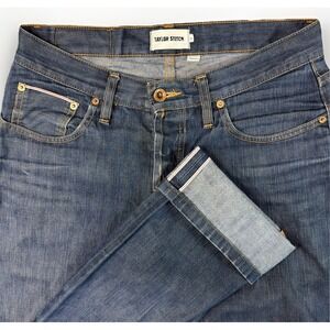 Taylor Stitch Democratic Jeans Mens‎ Size 29 (30x32) Selvedge Button Fly Indigo